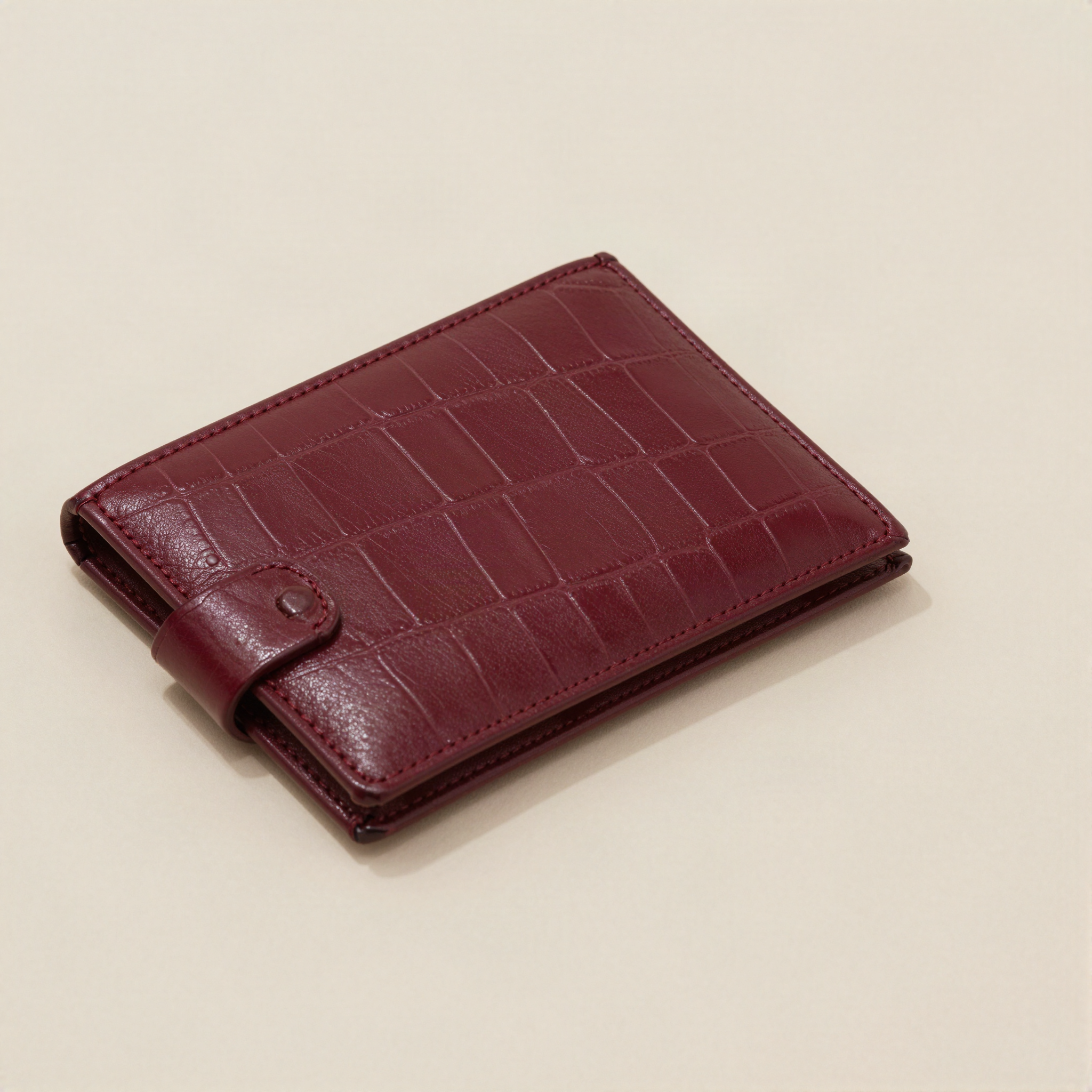 Textured Croc-Effect Wallet