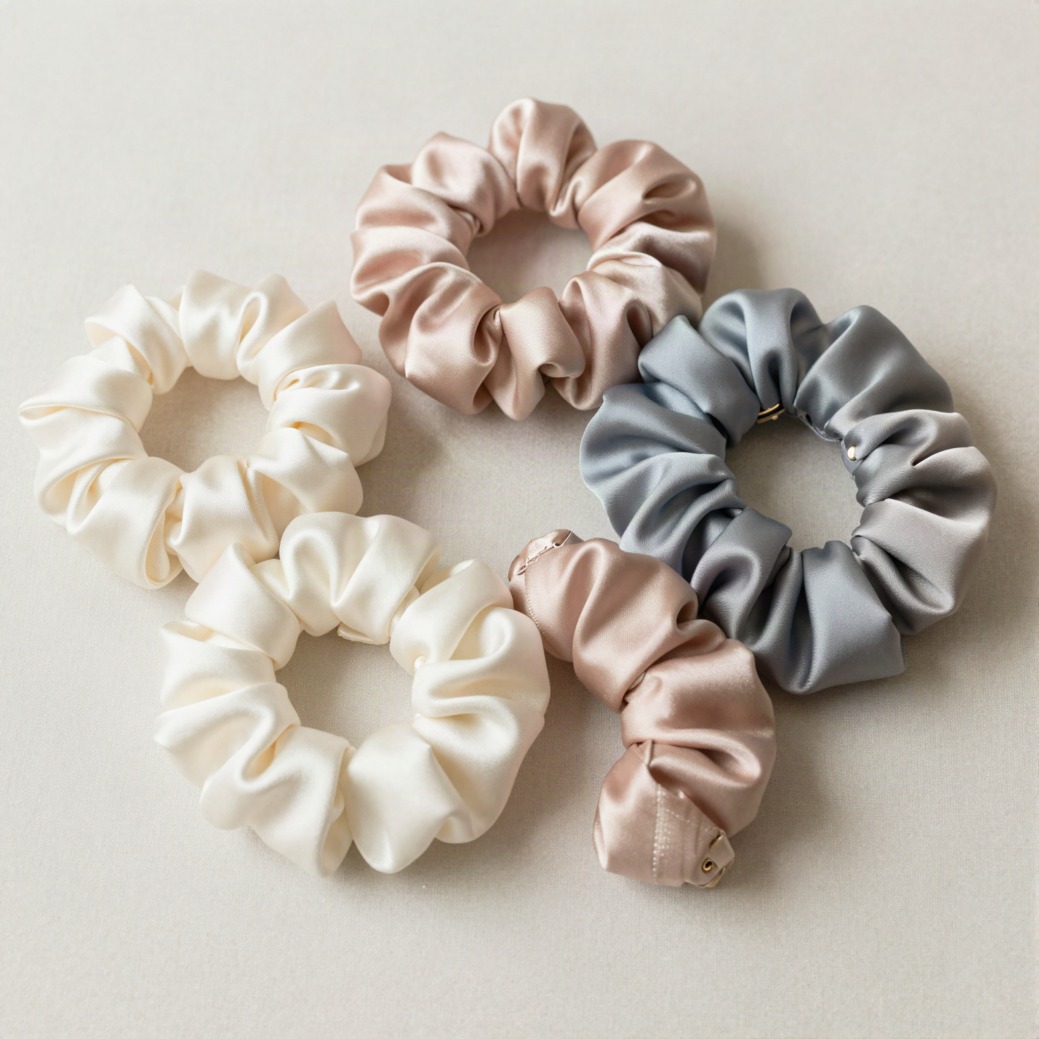Satin Scrunchie Set of Six