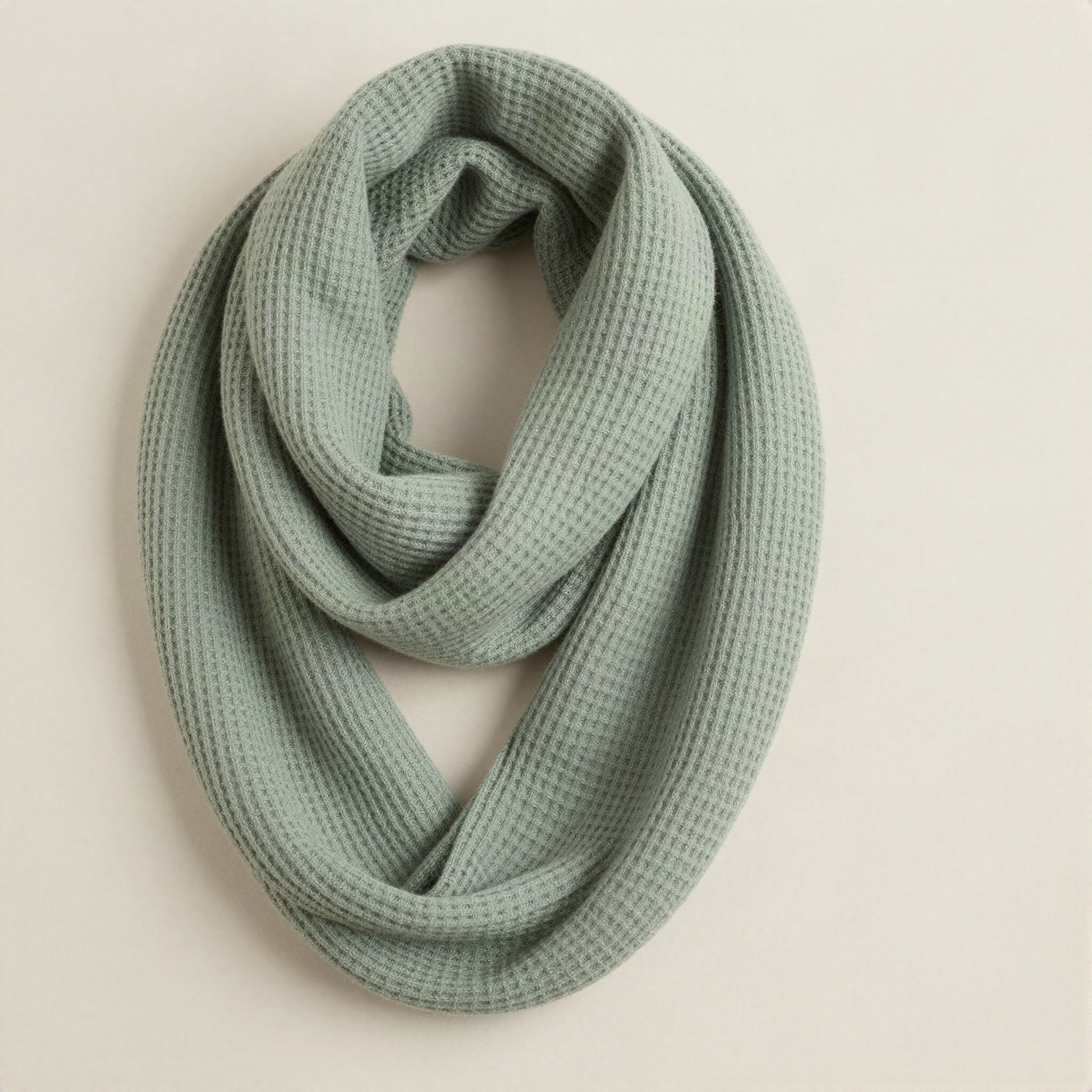 Waffle Knit Infinity Loop Scarf
