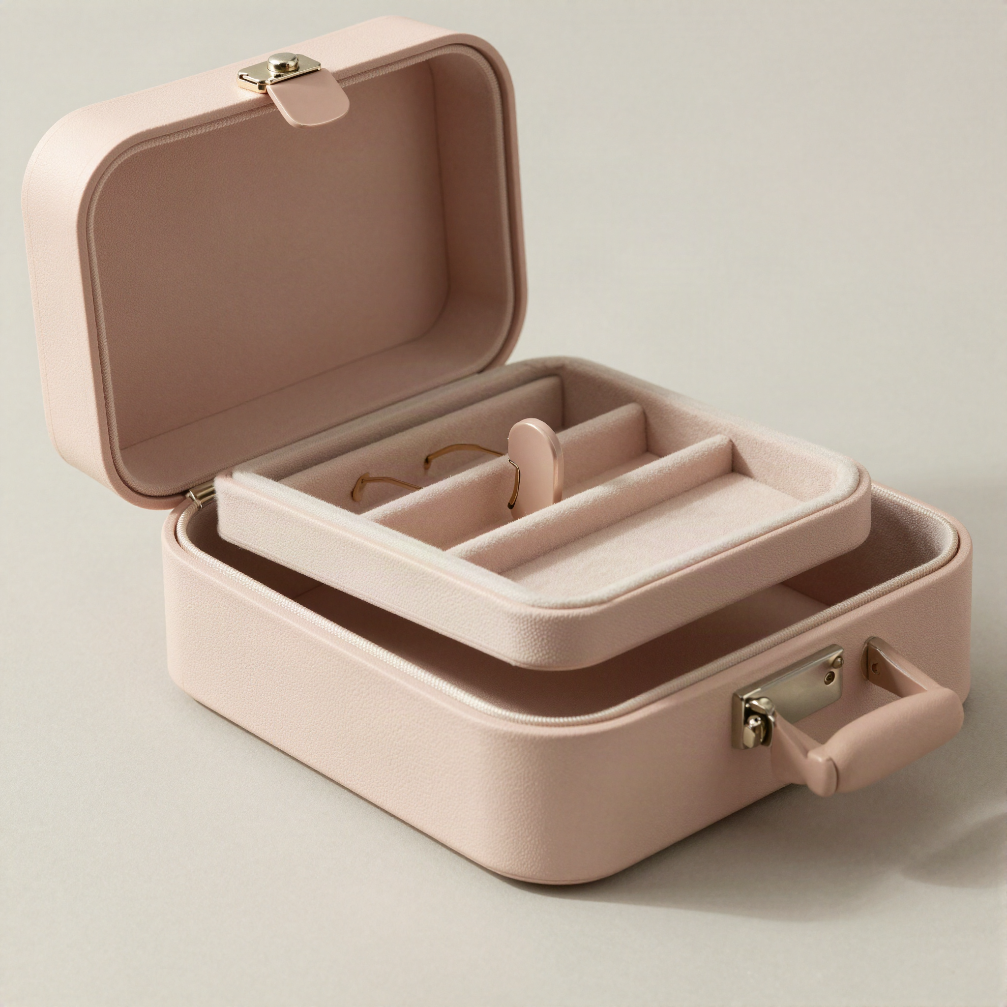 Two-Tier Travel Jewelry Case