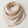 Silk-Feel Square Neck Scarf